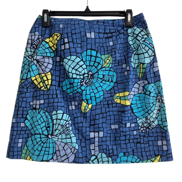Lilly Pulitzer Molokini Mosaic Lilly Hibiscus Floral Skirt Size 4 - Picture 1 of 5